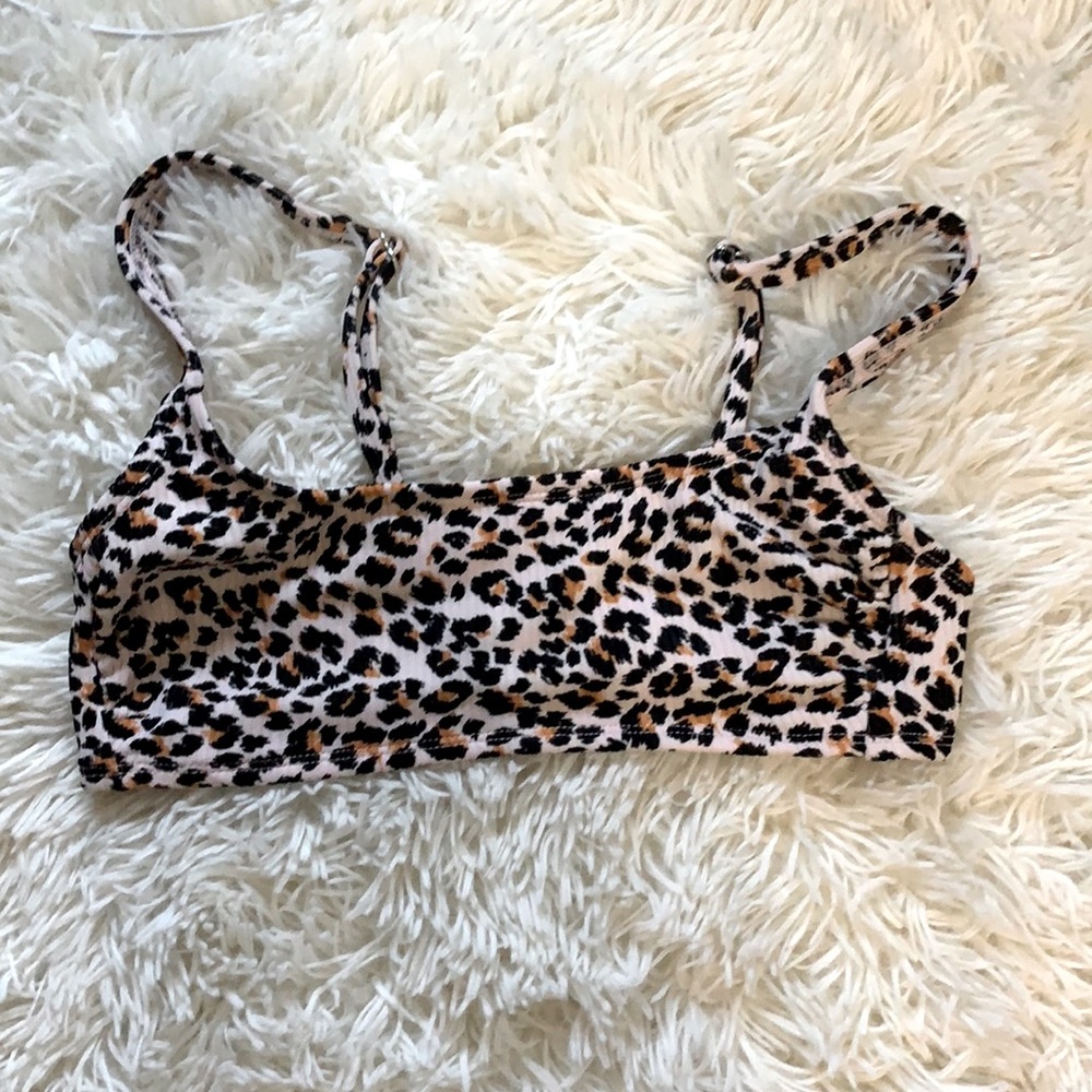 Cheetah print bikini top